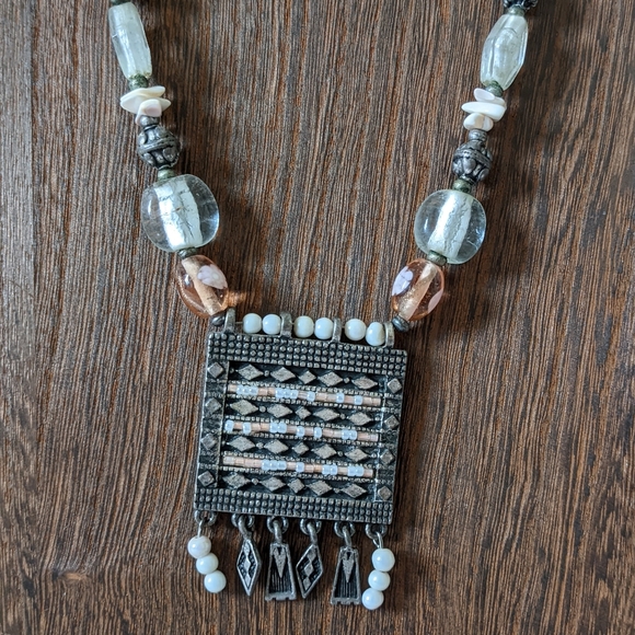 Chico's Boho Glass Beaded Necklace - Picture 6 of 9